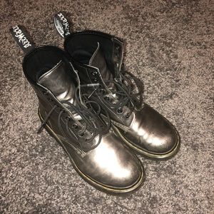 Metallic Dr. Martens Perfectly Broken In